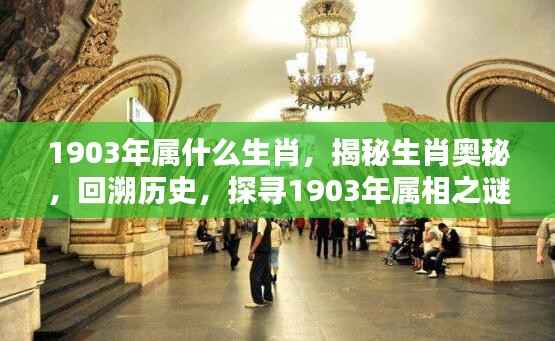 揭秘生肖奥秘,探寻1903年属相之谜,揭秘属相背后的历史与文化底蕴