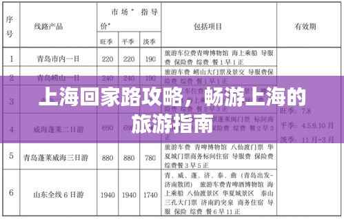 上海回家路攻略,畅游上海的旅游指南