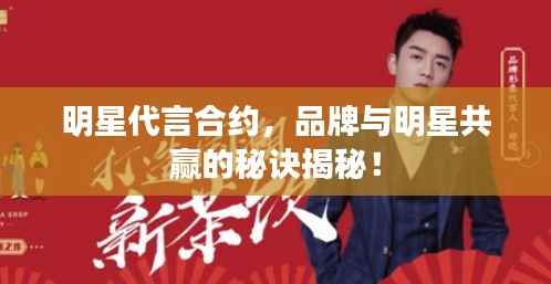 明星代言合约，品牌与明星共赢的秘诀揭秘！